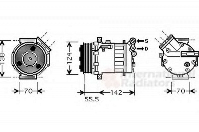 VAN WEZEL 4700k069 -  Компрессор, кондиционер
